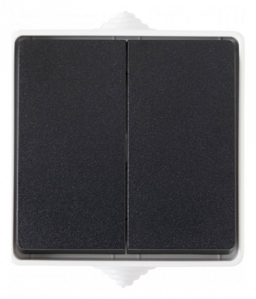 Выключатель проходной двухклавишный Arte Milano 309 309.32-2.grey