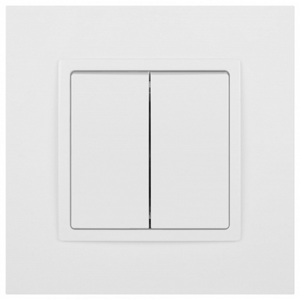 Переключатель перекрестный двухклавишный без рамки Эра Эра Elegance 14-1112-01М